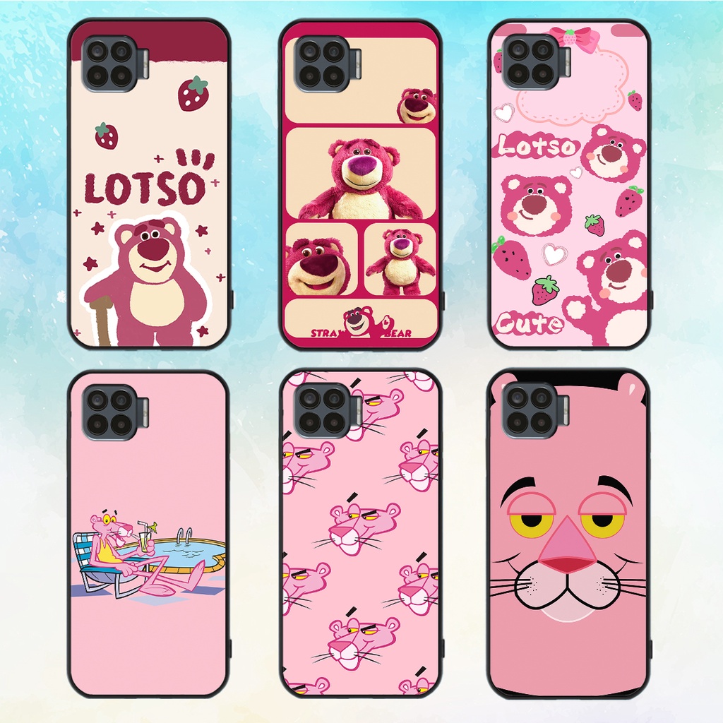 Ốp lưng Oppo A73 / Oppo A93 in hình gấu dâu losto, pink panther đáng yêu,hot trend.
