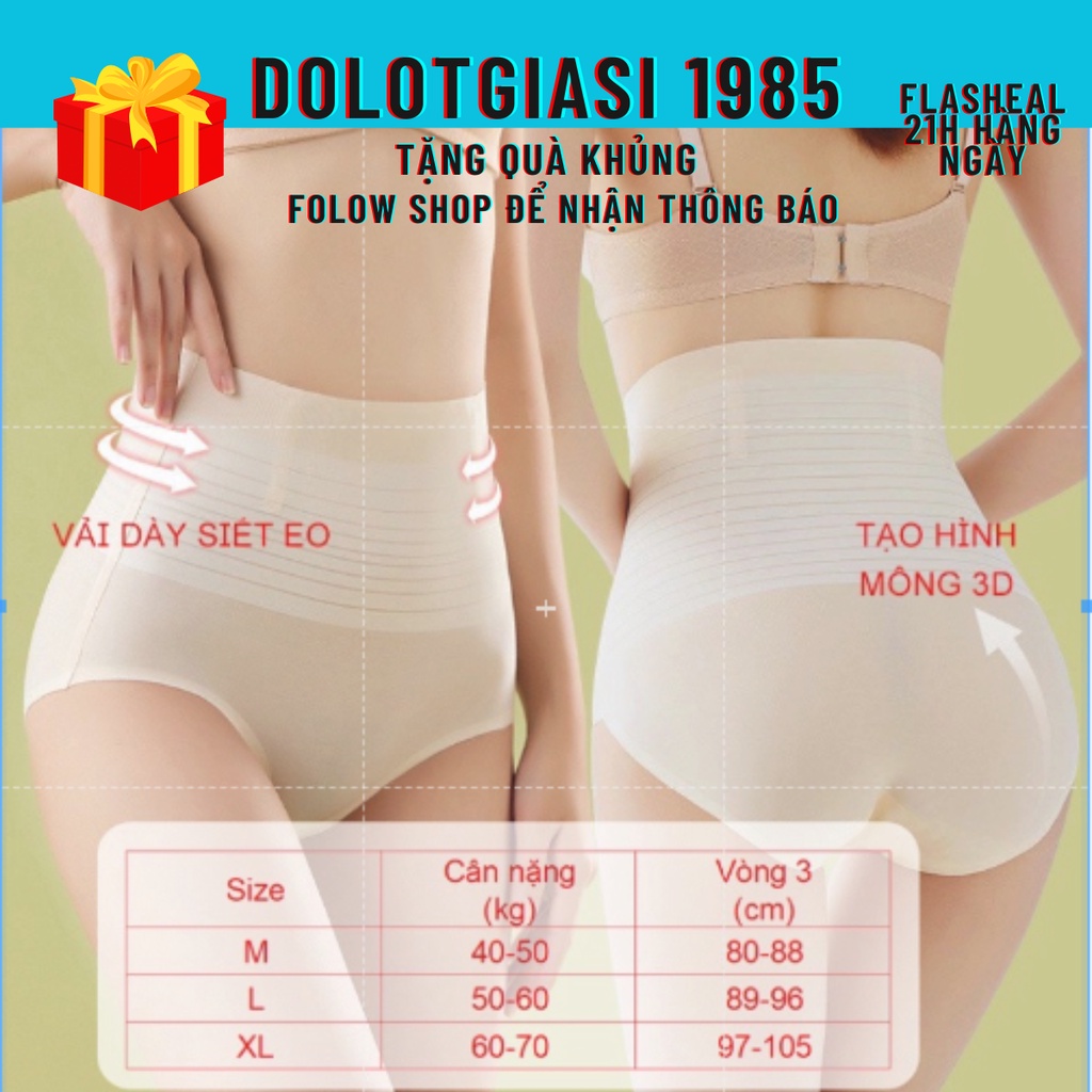 Quần lót nữ su nước cạp cao gen bụng có thanh chống cuộn Myla6688.QTN30