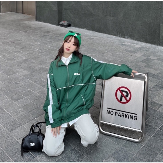 Áo khoác dù Line Track Jacket DEGO 2 lớp cao cấp , Áo khoác local brand 001