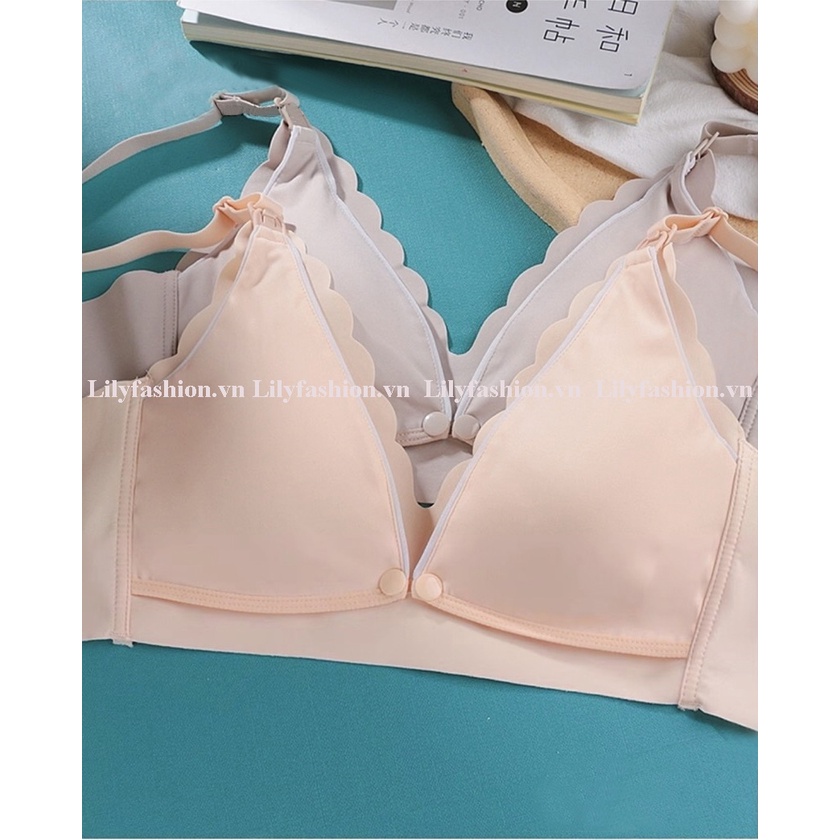 Áo Ngực Bà Bầu, bra áo lót su non không đường may cho con bú và sau sinh không gọng nâng đỡ chống chảy sệ cho mẹ bầu mới
