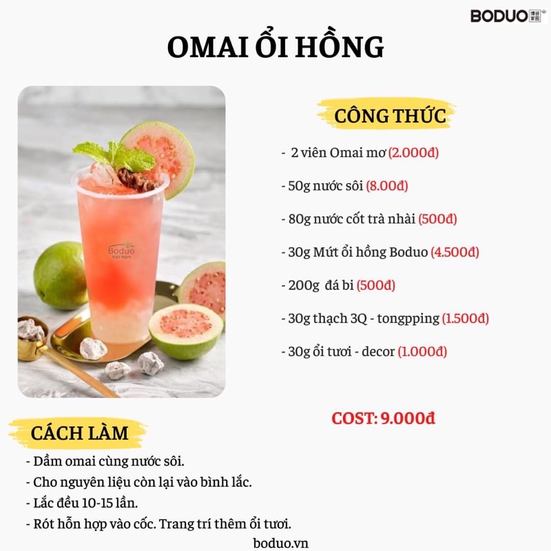 Mứt Ôỉ Hồng Boduo hộp 1kg