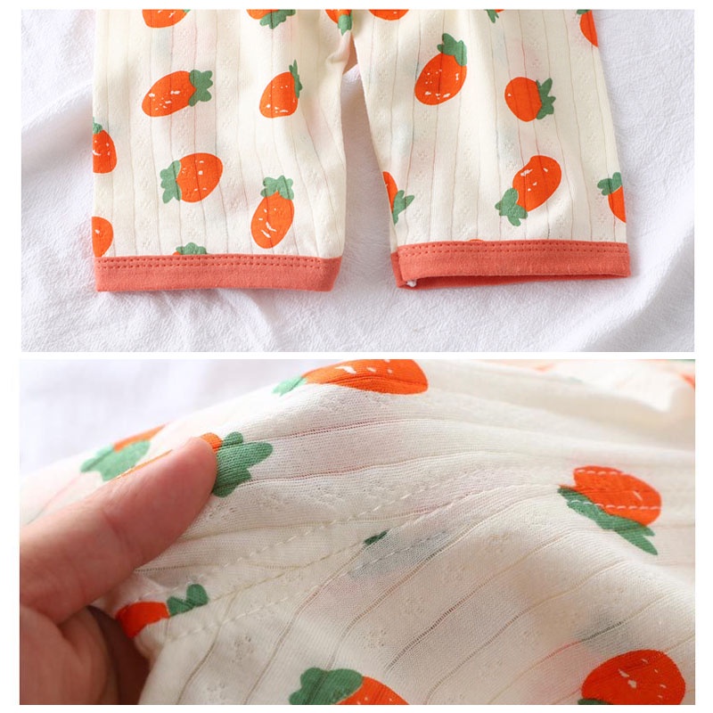 Bộ Đồ Ngủ Bằng Cotton Tay Ngắn Thời Trang Mùa Hè Dễ Thương Cho Bé