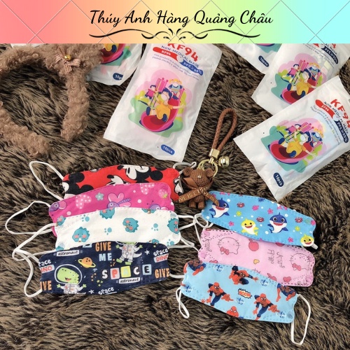 Set 10 Khẩu Trang 3D In Hình Cute Dành Cho Bé - Kháng Khuẩn, Chống Bụi Mịn Bảo Vệ Cho Bé(KT07)