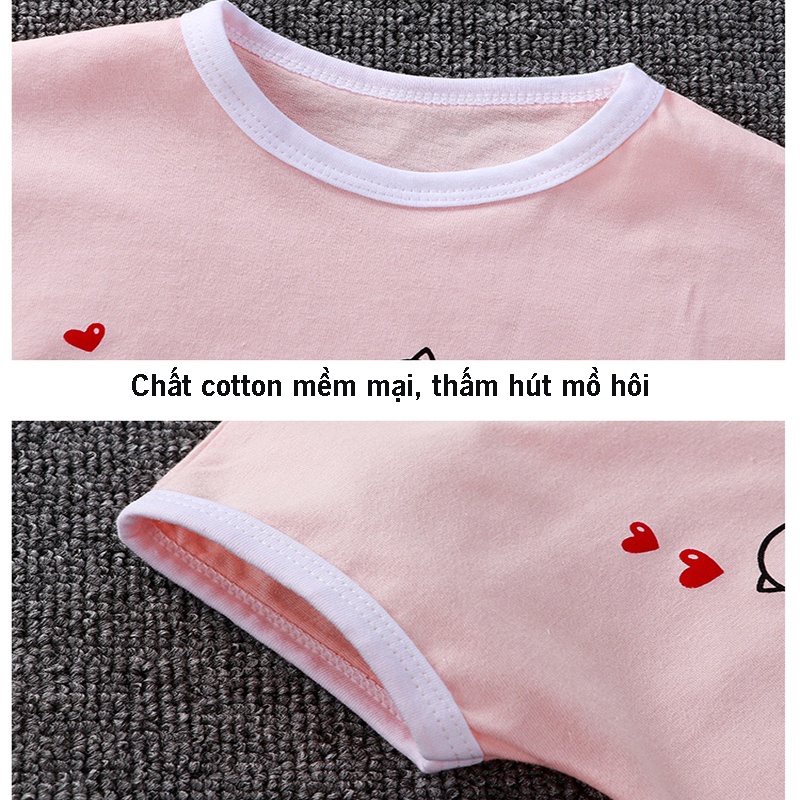 Đồ bộ bé gái chất cotton siêu mát 2-6 tuổi| Bộ mùa hè bé gái cotton, Bộ mặc nhà cho bé gái