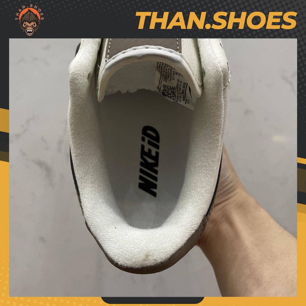 Giày Air Force 1 Low Premium White Brown, AF1 Móc Nâu - Than.Shoes
