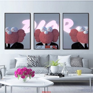 Tranh Laminate Tráng Gương - Treo Tường Kaws & Bearbrick