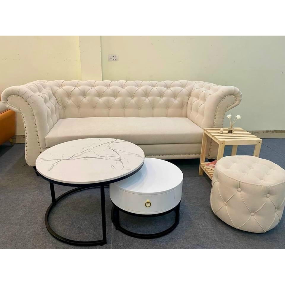 Đơn tỉnh ib shop - Bàn trà tròn Sofa phòng khách mặt đá hiện đại. Bàn đôi NC House thông minh có ngăn chứa đồ cao cấp | BigBuy360 - bigbuy360.vn
