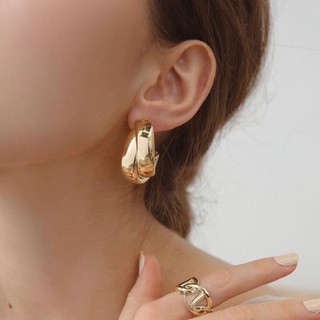 Khuyên tai basic tròn xoắn size 3.5cm |daisy.accessory.hn|