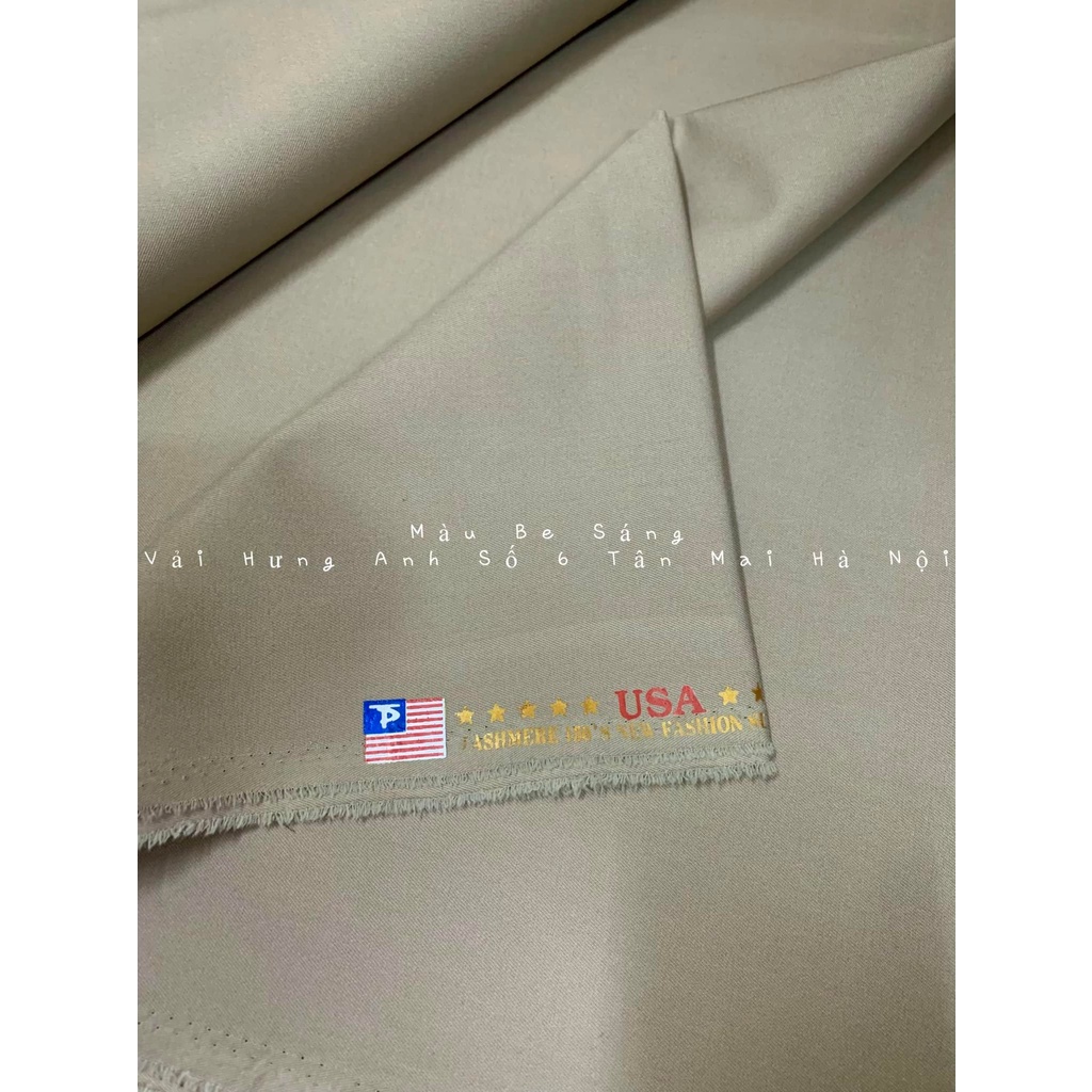 Vải Kaki USA 5 Sao Cao Cấp - May Quần Nam - Khổ 1.5m - Vải Hưng Anh
