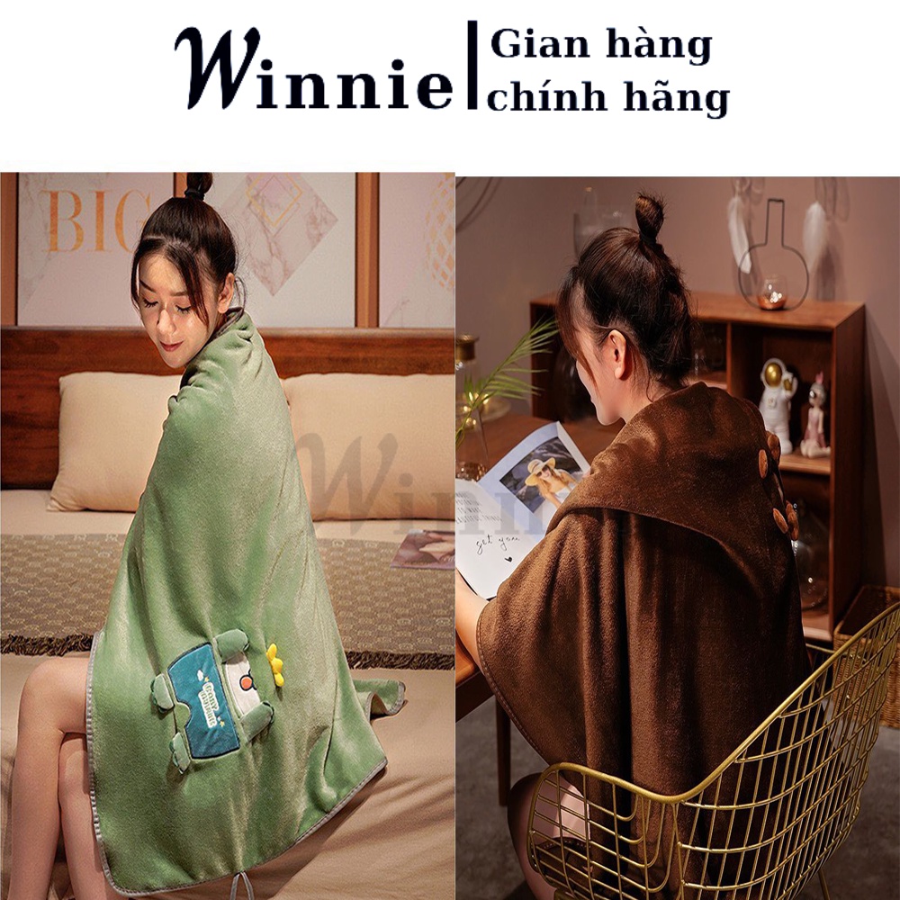 Chăn đắp văn phòng hình thú kiểu dáng dễ thương BINNIECUTE - Kích thưỡc 115x170cm