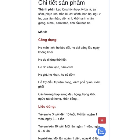 Kẹo Ngậm Bảo Thanh Không Đường vỉ 5 viên