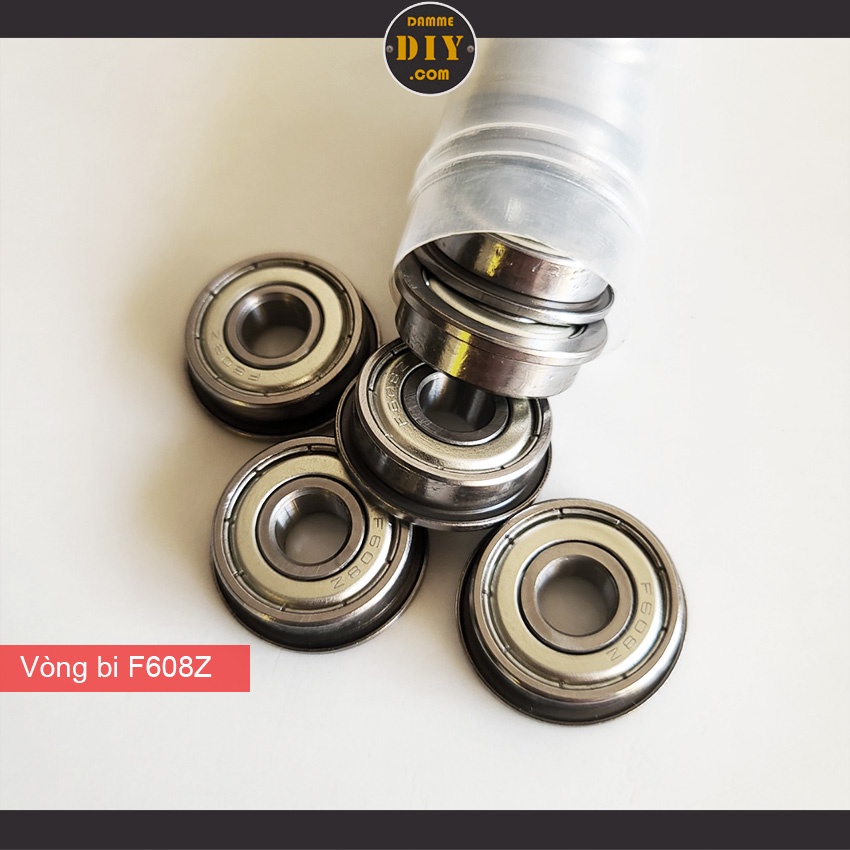 Vòng bi F608Z, Bạc đạn F608Z  kích thước 8x22x7mm có vai, mới độ chính xác cao