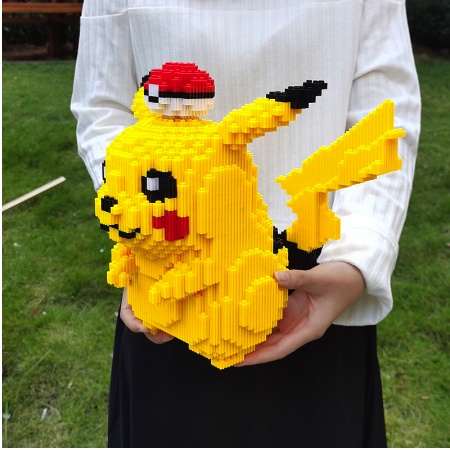 Xếp hình le go pokemon pikachu hiphop size to 31cm đồ chơi xếp hình nano 3d cho bé chuẩn mẫu