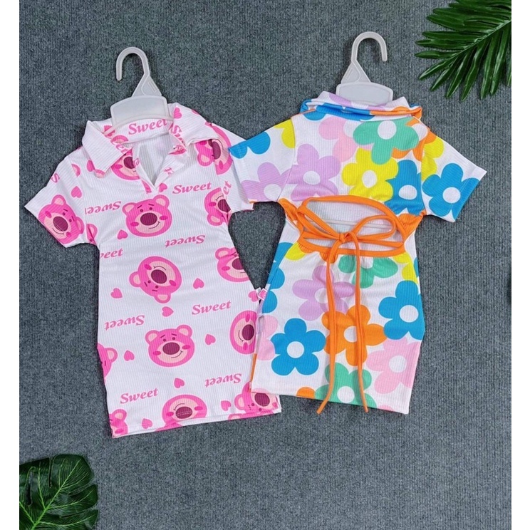 Đầm Body Hot Trend Hở Lưng Cho Bé Gái