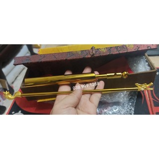 Que cảm xạ năng lượng thước tầm long đầu rồng, bằng đồng có thể tháo rời chuyên dụng phong thủy la kinh