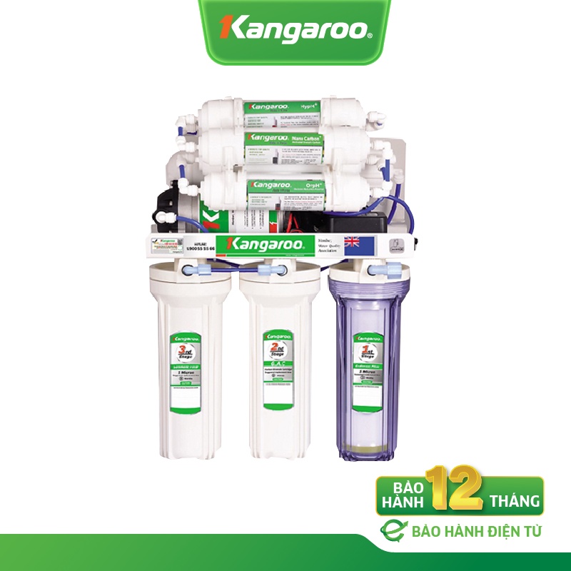 [MIỄN PHÍ LẮP ĐẶT] Máy lọc nước Hydrogen 9 lõi Kangaroo KG100HA - không vỏ tủ