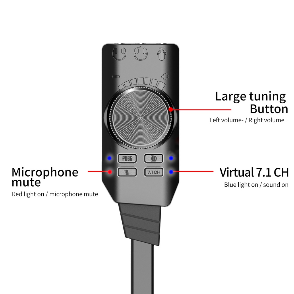 Thẻ Âm Thanh Nổi GS3 USB2.0 7.1 Chất Lượng Cao