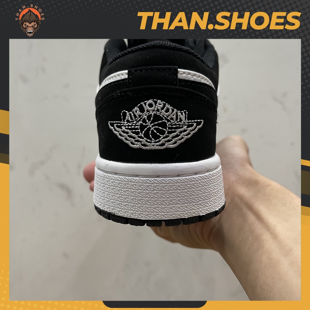 Giày Air JD1 Low Black White Suede, JD1 Thấp Đen Trắng - Than.Shoes