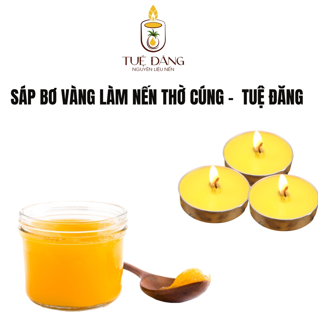 Sáp bơ vàng Yome nhập khẩu làm nến 1kg - Tuệ Đăng nguyên liệu làm nến thờ cúng, nến Hanmade tại nhà
