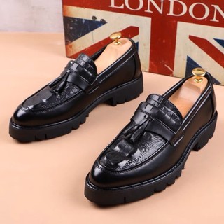 Giày lười nam, Giày công sở nam, Giày tây nam, Giày lười chuông nam, Giày lười nam tăng chiều cao 7CM
