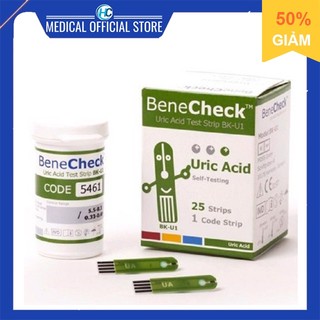 Que thử acid uric cho máy Benecheck Plus hộp 25 que