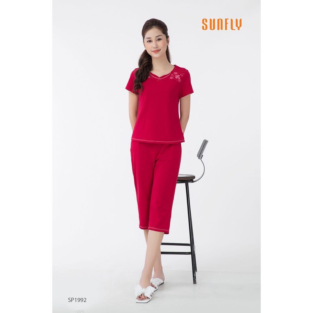 SUNFLY CHÍNH HÃNG - ĐỒ BỘ MẶC NHÀ COTTON ÁO CỘC QUẦN NGỐ SP1992 (UY TÍN)