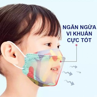 Khẩu trang 5d cho bé KF94, khẩu trang kháng khuẩn, siêu mịn 1 hộp 10 cái