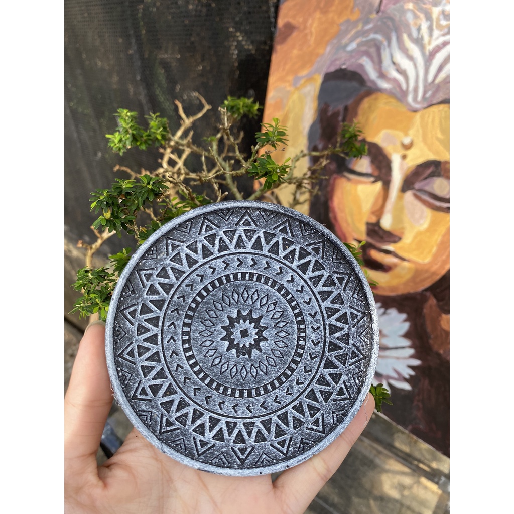 Họa Tiết Hoa Văn Mạn Đà La Giả Đá Trang Trí Tiểu Cảnh - Rộng 10Cm