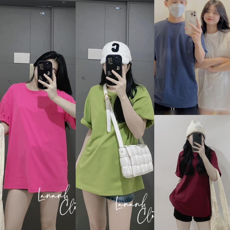 Áo Thun 3158 Trơn Phông Rộng Tay Ngắn Chất Cotton Khô Freesize 65kg 13 Màu