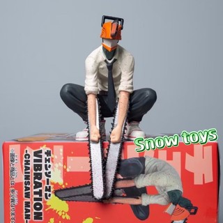 Mô hình Chainsaw Man - Nhân vật Denji hóa Quỷ cưa máyngồi siêu ngầu - Kích thước Denji Cao 16cm - Fullbox