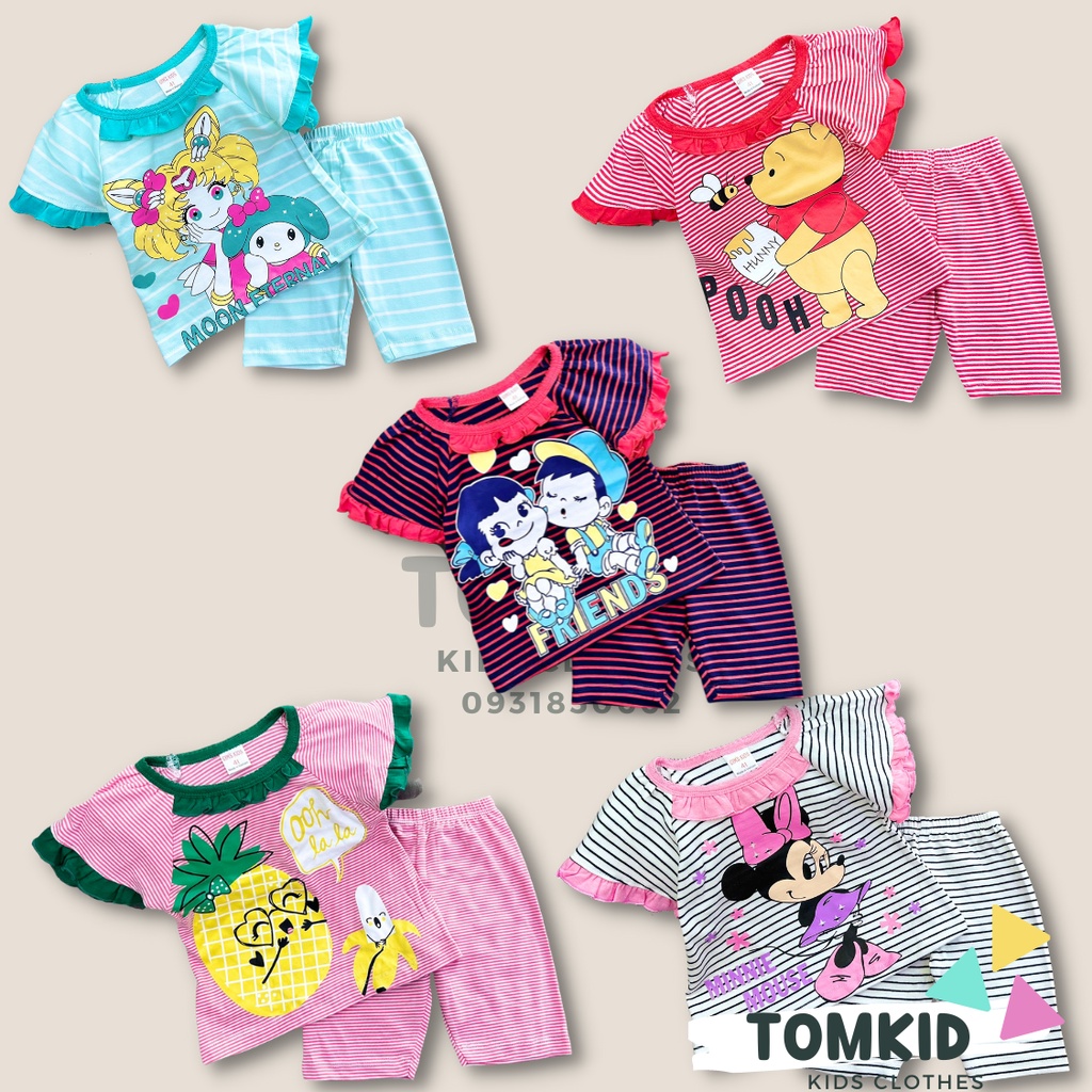 Đồ bộ cho bé gái set đồ cánh tiên bé gái chất cotton chính phẩm loại 1 dày dặn không nhão vải 8-23kg Tomkids