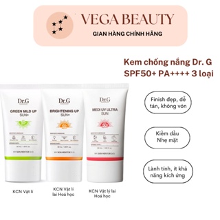 Kem chống nắng Dr.G Green Mild Up Sun+ 50ml, Brightening Up Sun+ 50ml