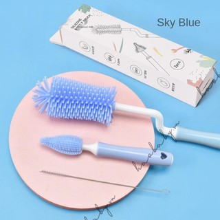 Bộ cọ bình sữa núm ti silicon 3 chi tiết