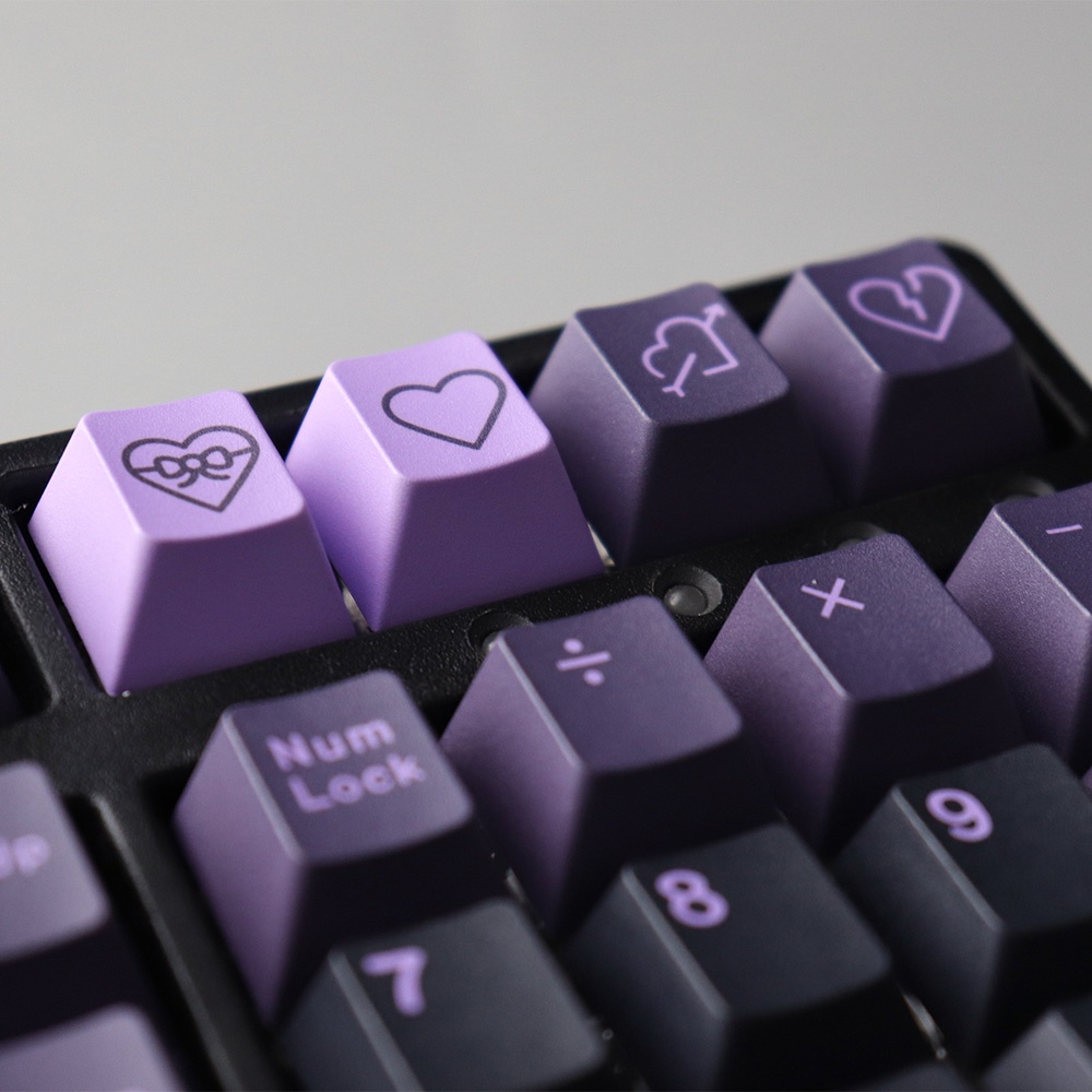 Bộ nút bàn phím cơ | Keycap Cherry First Love Purple PBT Dyesub - English