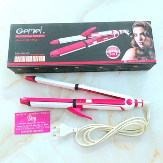 Máy uốn duỗi bấm gemei 3in1