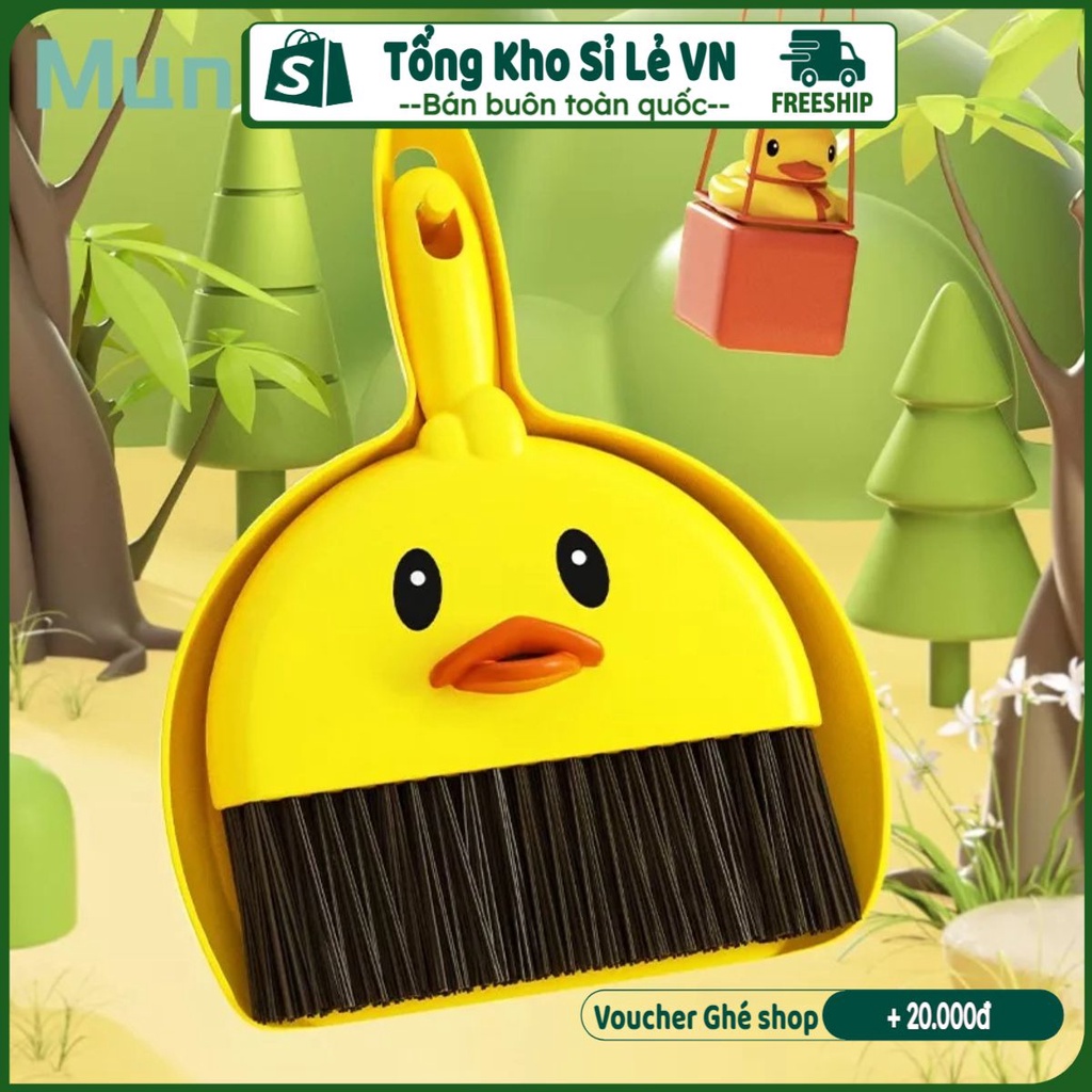 Mua Chổi Quét Bụi mini Hình Vịt Vàng Hoạt Hình ,Bộ Dụng Cụ Dọn Dép Bàn ...