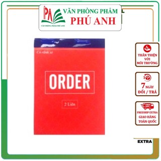 Quyển order 100 trang cacbon vpp phú anh