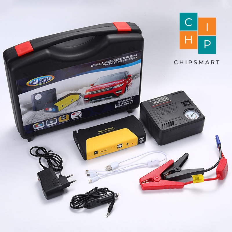 Bộ kích nổ ô tô, Bộ sạc ắc quy 12V cho ô tô, kích điện xe hơi, cứu hộ kiêm sạc dự phòng đa năng