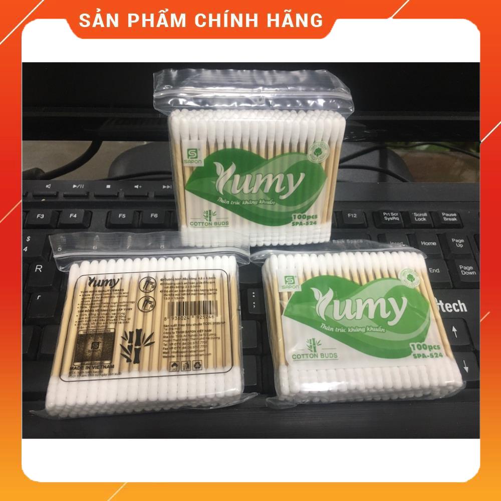 Tăm bông 55 que/gói thân trúc dùng vệ sinh tai mũi  người lớn