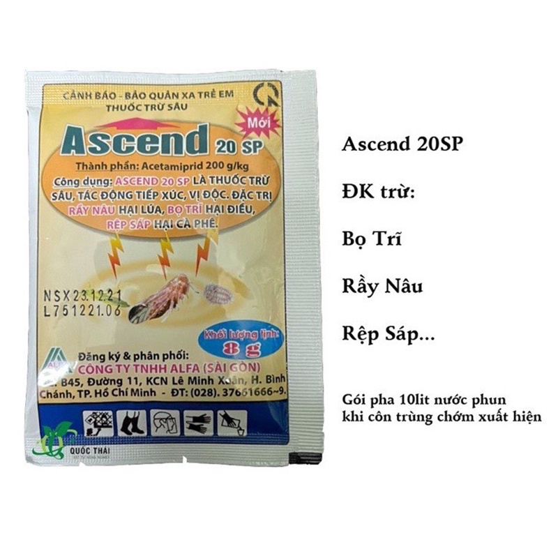 Bảo vệ cây trồng khỏi Bọ trĩ và rầy rệp-Ascend 20Sp
