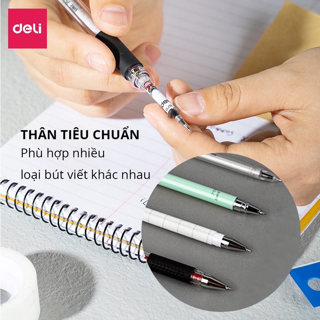 Set 10/20 Ruột Bút Mực Gel Màu Xanh Đen Đỏ Ngòi 0.5mm Tiện Dụng Hình Hoạt Hình Vui Nhộn