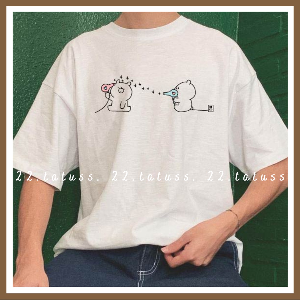 Áo thun cotton dày dặn đứng form 2 GẤU