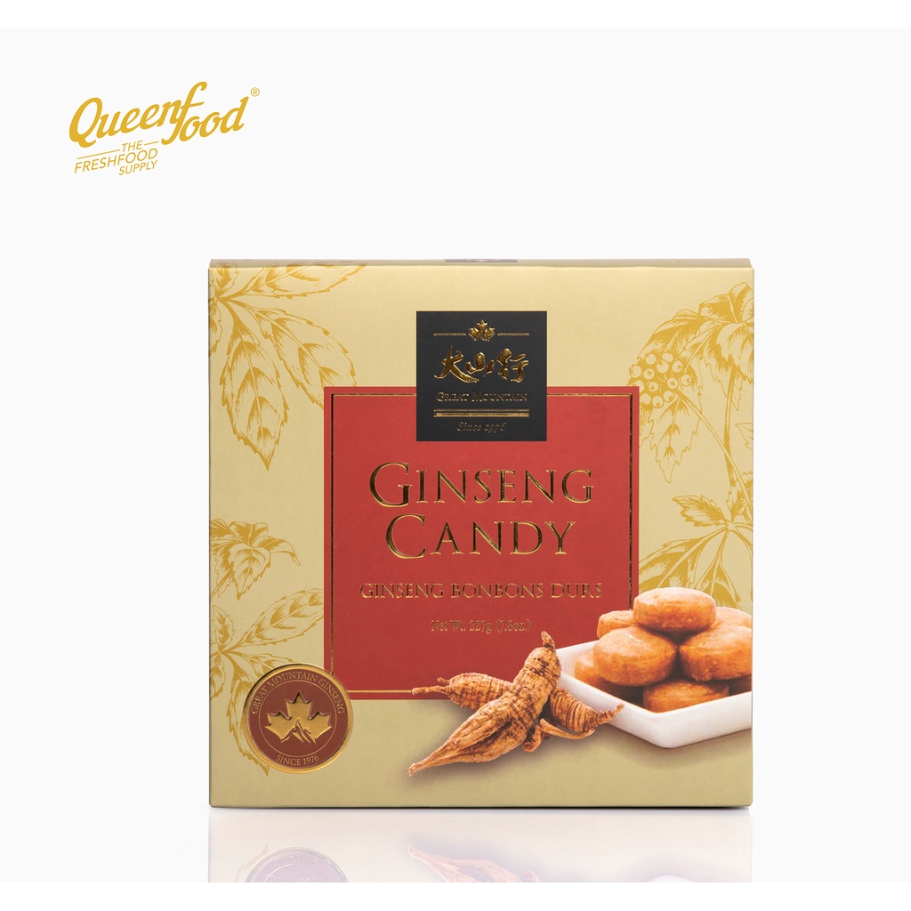Kẹo Nhân Sâm Canada (Nhân Sâm Bắc Mỹ) Great Mountain (227gr/ Hộp)