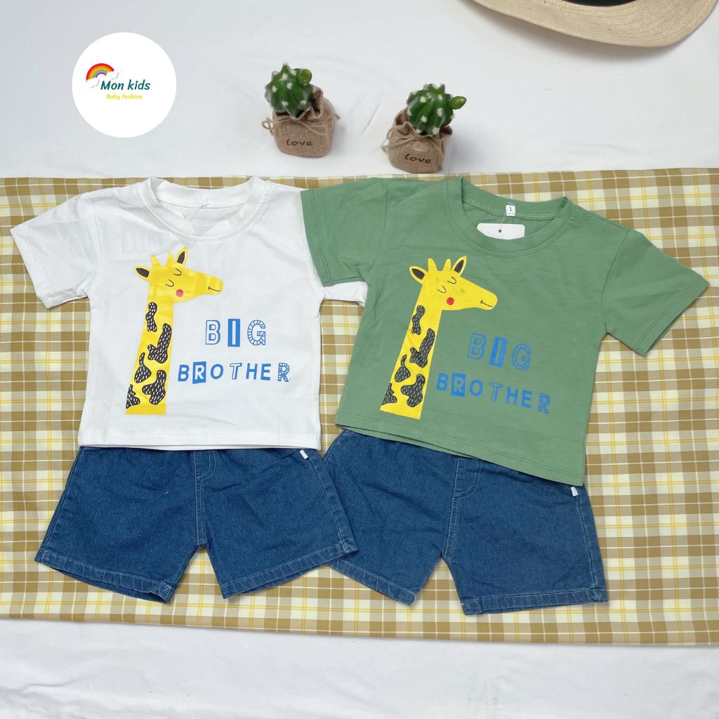 Thanh lý siêu rẻ, Set quần jean bé trai, đồ bộ cotton bé trai, set quần áo be trai, đồ trẻ em 8 -18kg
