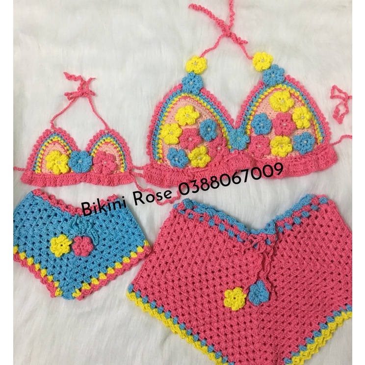 SÉT LEN MÓC GẮN HOA HỒNG XANH CÓ SẴN S M L