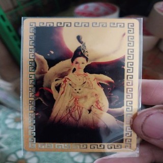 Kim bài linh phù cửu vĩ bạch hồ ly