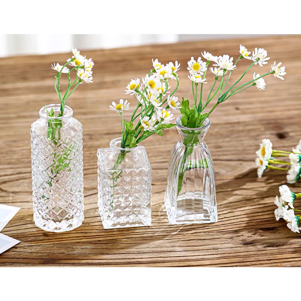 Bình Cắm Hoa Thủy Tinh Mini Decor - Lọ Hoa Mini Vintage Trang Trí Nhà Cửa