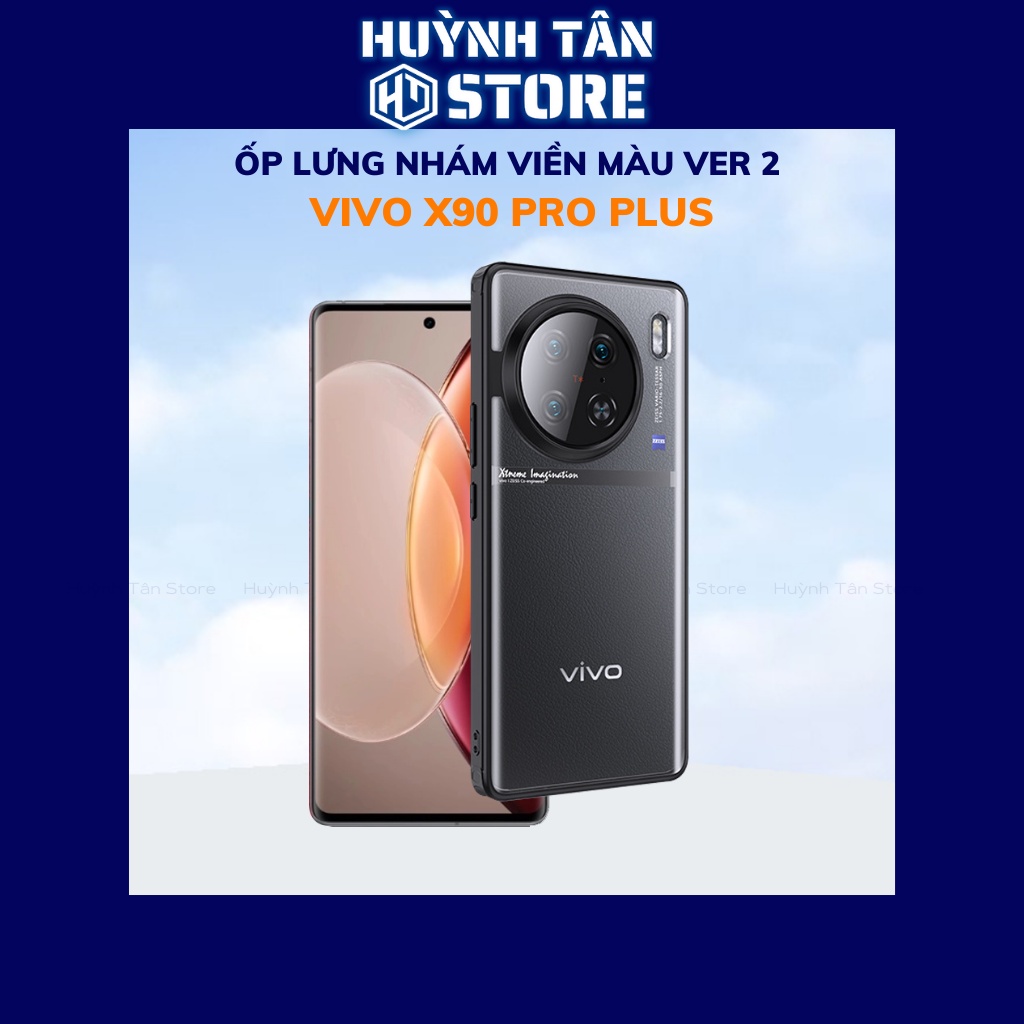 Ốp lưng vivo x90 pro plus chống sốc chống vân tay NHÁM VIỀN MÀU VER 2 bảo vệ camera phụ kiện huỳnh tân store
