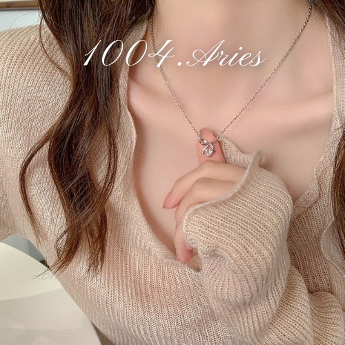 Dây chuyền nơ bạc mảnh nữ tính- 1004.ARIES
