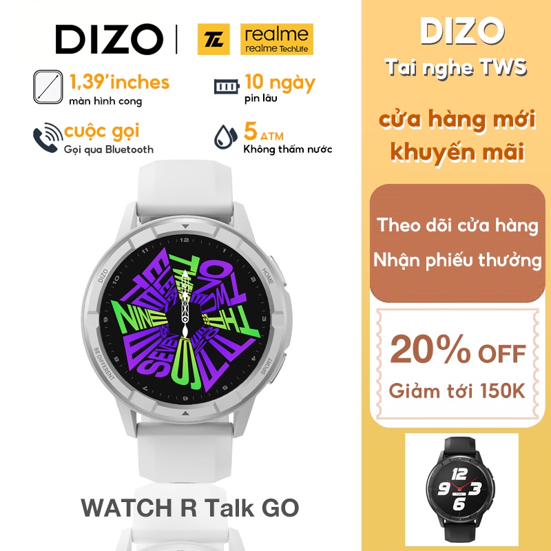 Đồng Hồ Thông Minh realme DIZO Màn Hình 5AMT Chống Thấm Nước Có Chức Năng Theo Dõi Oxy Trong Máu SpO2 | BigBuy360 - bigbuy360.vn